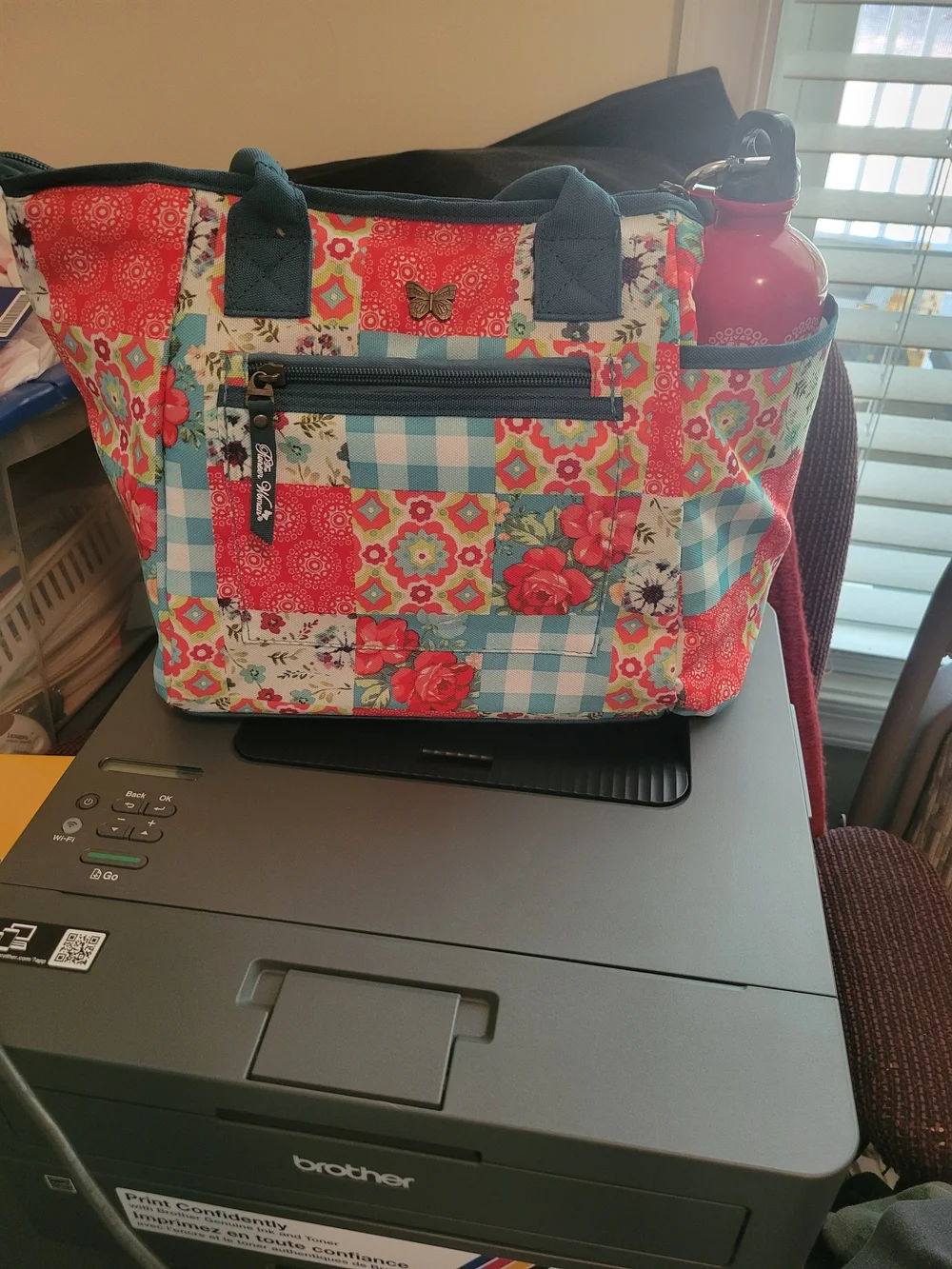 The Pioneer Woman Patchwork Floral Lunch Kit in Red, Blue, and White